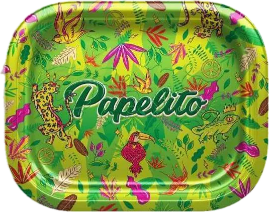 Bandeja média Fauna e Flora verde Papelito 27 x 16 cm
