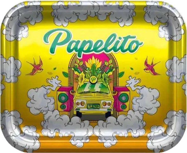 Bandeja pequena amarela Papelito 18 x 14 cm