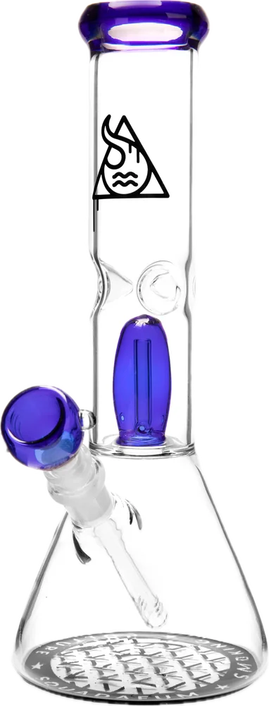 Glass Ice Bong Percolator Azul